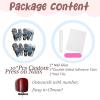 image:imageBABALAL Long Coffin Press On Nails  Brown Silver Chrome Ombre Fake Nails with Luxury Design Gold Charms 10 Pieces Custom Handmade False Nails For Women ManicureBNCU101m