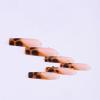 image:imageBABALAL Long Coffin Press on Nails  Gold Chrome Fake Nails 3d Design Cat Eye Bling Shiny French Tip Luxury Acrylic False Nails 24Pcs CustombbfnH002