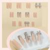 image:imageBABALAL Long Coffin Press on Nails  Gold Chrome Fake Nails 3d Design Cat Eye Bling Shiny French Tip Luxury Acrylic False Nails 24Pcs CustombbfnH005