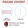 image:imageBABALAL Long Coffin Press on Nails  Gold Chrome Fake Nails 3d Design Cat Eye Bling Shiny French Tip Luxury Acrylic False Nails 24Pcs CustombbfnH014