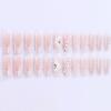 image:imageBABALAL Long Coffin Press on Nails  Gold Chrome Fake Nails 3d Design Cat Eye Bling Shiny French Tip Luxury Acrylic False Nails 24Pcs CustombbfnH014