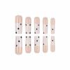image:imageBABALAL Long Coffin Press on Nails  Gold Chrome Fake Nails 3d Design Cat Eye Bling Shiny French Tip Luxury Acrylic False Nails 24Pcs CustombbfnH015