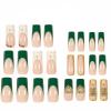 image:imageBABALAL Long Coffin Press on Nails  Gold Chrome Fake Nails 3d Design Cat Eye Bling Shiny French Tip Luxury Acrylic False Nails 24Pcs CustombbfnH021