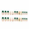 image:imageBABALAL Long Coffin Press on Nails  Gold Chrome Fake Nails 3d Design Cat Eye Bling Shiny French Tip Luxury Acrylic False Nails 24Pcs CustombbfnH021