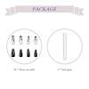 image:imageBABALAL Press on Nails Long Coffin Artificial Fake Nails Punk Full Cover Acrylic False Nail Tips 24Pcs Glossy Fake Fingernails for Women and Girls
