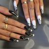 image:imageBABALAL Press on Nails Long Coffin Artificial Fake Nails Punk Full Cover Acrylic False Nail Tips 24Pcs Glossy Fake Fingernails for Women and Girls
