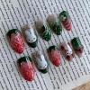 image:imageBABALAL Anime Press On Nails Medium Almond Fake Nails Yellow Red Summer Design Apple Flower Cartoon 24Pcs Glossy Acrylic False NailsBNSA101