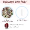 image:imageBABALAL Anime Press On Nails Medium Almond Fake Nails Yellow Red Summer Design Apple Flower Cartoon 24Pcs Glossy Acrylic False NailsBNSA103cartoon