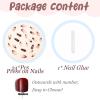 image:imageBABALAL Anime Press On Nails Medium Almond Fake Nails Yellow Red Summer Design Apple Flower Cartoon 24Pcs Glossy Acrylic False NailsBNSA107