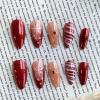 image:imageBABALAL Anime Press On Nails Medium Almond Fake Nails Yellow Red Summer Design Apple Flower Cartoon 24Pcs Glossy Acrylic False NailsBNSA109