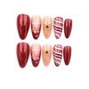 image:imageBABALAL Anime Press On Nails Medium Almond Fake Nails Yellow Red Summer Design Apple Flower Cartoon 24Pcs Glossy Acrylic False NailsBNSA109