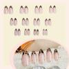 image:imageBABALAL Anime Press On Nails Medium Almond Fake Nails Yellow Red Summer Design Apple Flower Cartoon 24Pcs Glossy Acrylic False NailsBNSA110