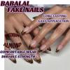 image:imageBABALAL Anime Press On Nails Medium Almond Fake Nails Yellow Red Summer Design Apple Flower Cartoon 24Pcs Glossy Acrylic False NailsBNSA110