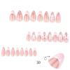 image:imageBABALAL Anime Press On Nails Medium Almond Fake Nails Yellow Red Summer Design Apple Flower Cartoon 24Pcs Glossy Acrylic False NailsBNSA111