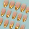 image:imageBABALAL Anime Press On Nails Medium Almond Fake Nails Yellow Red Summer Design Apple Flower Cartoon 24Pcs Glossy Acrylic False NailsBNSA113