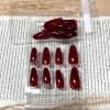 image:imageBABALAL Anime Press On Nails Medium Almond Fake Nails Yellow Red Summer Design Apple Flower Cartoon 24Pcs Glossy Acrylic False NailsBNSA117