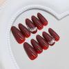 image:imageBABALAL Anime Press On Nails Medium Almond Fake Nails Yellow Red Summer Design Apple Flower Cartoon 24Pcs Glossy Acrylic False NailsBNSA117
