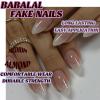 image:imageBABALAL Anime Press On Nails Medium Almond Fake Nails Yellow Red Summer Design Apple Flower Cartoon 24Pcs Glossy Acrylic False NailsBNSA125