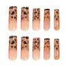 image:imageBABALAL Black and Gold Press on Nails Long Coffin Fake Nails Flower Print Design Trendy 24Pcs Glossy Bling Acrylic False NailsBNB202