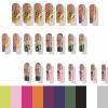 image:imageBABALAL Black and Gold Press on Nails Long Coffin Fake Nails Flower Print Design Trendy 24Pcs Glossy Bling Acrylic False NailsBNB208