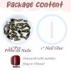 image:imageBABALAL Black and Gold Press on Nails Long Coffin Fake Nails Flower Print Design Trendy 24Pcs Glossy Bling Acrylic False NailsBNB21001