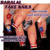 image:imageBABALAL Black and Gold Press on Nails Long Coffin Fake Nails Flower Print Design Trendy 24Pcs Glossy Bling Acrylic False NailsBNB211