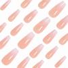 image:imageBABALAL Black and Gold Press on Nails Long Coffin Fake Nails Flower Print Design Trendy 24Pcs Glossy Bling Acrylic False NailsBNB212