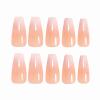 image:imageBABALAL Black and Gold Press on Nails Long Coffin Fake Nails Flower Print Design Trendy 24Pcs Glossy Bling Acrylic False NailsBNB212