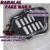 image:imageBABALAL Black and Gold Press on Nails Long Coffin Fake Nails Flower Print Design Trendy 24Pcs Glossy Bling Acrylic False NailsBNB216