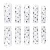 image:imageBABALAL Black and Gold Press on Nails Long Coffin Fake Nails Flower Print Design Trendy 24Pcs Glossy Bling Acrylic False NailsBNB216