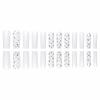 image:imageBABALAL Black and Gold Press on Nails Long Coffin Fake Nails Flower Print Design Trendy 24Pcs Glossy Bling Acrylic False NailsBNB216