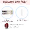 image:imageBABALAL Long Square Press on Nails  Brown Cheetah French Tip Fake Nails 3D Cherry Design Acrylic Glossy Full Cover Reusable False Nails 24PcsANF00blackgold