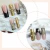 image:imageBABALAL Long Square Press on Nails  Brown Cheetah French Tip Fake Nails 3D Cherry Design Acrylic Glossy Full Cover Reusable False Nails 24PcsANF00blackgold