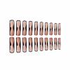 image:imageBABALAL Long Square Press on Nails  Brown Cheetah French Tip Fake Nails 3D Cherry Design Acrylic Glossy Full Cover Reusable False Nails 24PcsANF02blackcurve
