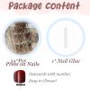 image:imageBABALAL Long Square Press on Nails  Brown Cheetah French Tip Fake Nails 3D Cherry Design Acrylic Glossy Full Cover Reusable False Nails 24PcsANF0302