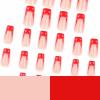 image:imageBABALAL Long Square Press on Nails  Brown Cheetah French Tip Fake Nails 3D Cherry Design Acrylic Glossy Full Cover Reusable False Nails 24PcsANF17