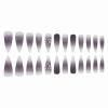 image:imageBABALAL Medium Almond Press on Nails  Green Spring Fake Nails Cat Eye Bling Design with Flower Trendy Full Cover Acrylic False Nails for Women Girls 24PcsANI04goth