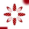 image:imageBABALAL Medium Almond Press on Nails  Green Spring Fake Nails Cat Eye Bling Design with Flower Trendy Full Cover Acrylic False Nails for Women Girls 24PcsANI04redot