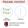 image:imageBABALAL Medium Almond Press on Nails  Green Spring Fake Nails Cat Eye Bling Design with Flower Trendy Full Cover Acrylic False Nails for Women Girls 24PcsANI07green