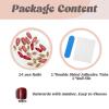 image:imageBABALAL Medium Almond Press on Nails  Green Spring Fake Nails Cat Eye Bling Design with Flower Trendy Full Cover Acrylic False Nails for Women Girls 24PcsANI0202