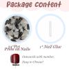 image:imageBABALAL Pink Press on Nails  Almond Medium Fake Nails Cat Eye Shiny Bling Design With Flower Charm 30Pcs Bling Manicure Acrylic False Nails for Women GirlsCNE017