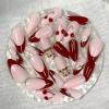 image:imageBABALAL Pink Press on Nails  Almond Medium Fake Nails Cat Eye Shiny Bling Design With Flower Charm 30Pcs Bling Manicure Acrylic False Nails for Women GirlsCNE003