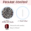 image:imageBABALAL Pink Press on Nails  Almond Medium Fake Nails Cat Eye Shiny Bling Design With Flower Charm 30Pcs Bling Manicure Acrylic False Nails for Women GirlsCNE018