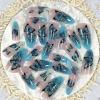 image:imageBABALAL Pink Press on Nails  Almond Medium Fake Nails Cat Eye Shiny Bling Design With Flower Charm 30Pcs Bling Manicure Acrylic False Nails for Women GirlsCNE015