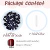 image:imageBABALAL Pink Press on Nails  Almond Medium Fake Nails Cat Eye Shiny Bling Design With Flower Charm 30Pcs Bling Manicure Acrylic False Nails for Women GirlsCNE013
