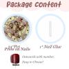 image:imageBABALAL Pink Press on Nails  Almond Medium Fake Nails Cat Eye Shiny Bling Design With Flower Charm 30Pcs Bling Manicure Acrylic False Nails for Women GirlsCNE010