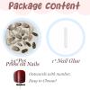 image:imageBABALAL Pink Press on Nails  Almond Medium Fake Nails Cat Eye Shiny Bling Design With Flower Charm 30Pcs Bling Manicure Acrylic False Nails for Women GirlsCNE006