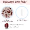 image:imageBABALAL Pink Press on Nails  Almond Medium Fake Nails Cat Eye Shiny Bling Design With Flower Charm 30Pcs Bling Manicure Acrylic False Nails for Women GirlsCNE003