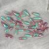 image:imageBABALAL Pink Press on Nails  Almond Medium Fake Nails Cat Eye Shiny Bling Design With Flower Charm 30Pcs Bling Manicure Acrylic False Nails for Women GirlsCNE011