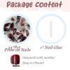 image:imageBABALAL Pink Press on Nails  Almond Medium Fake Nails Cat Eye Shiny Bling Design With Flower Charm 30Pcs Bling Manicure Acrylic False Nails for Women GirlsCNE016